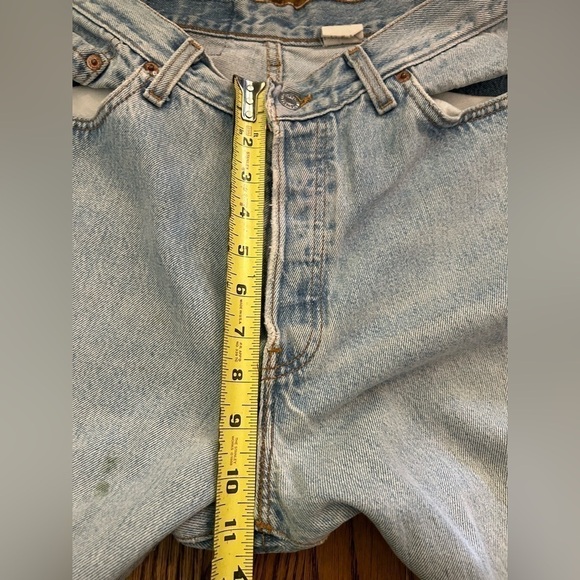 LEVI’S Vtg 80s 13M Fit(30X31) Button Fly USA Custom Pockets Painted High rise - Picture 12 of 14